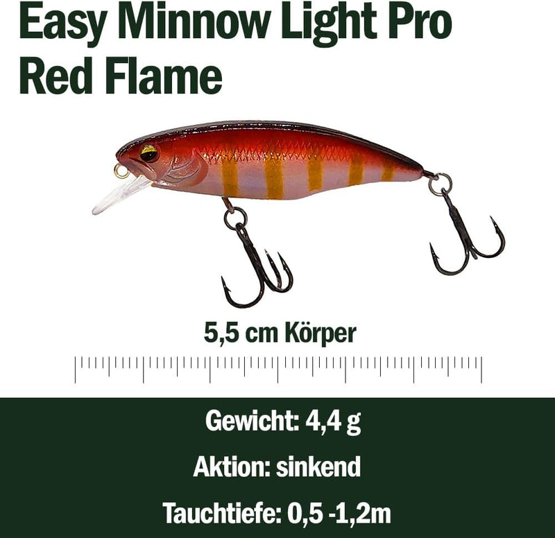Wobbler im 5er Set für Forelle & Barsch, 5,5cm, Kunstköder Set für Spinnfischen, Minnow Köder sinken