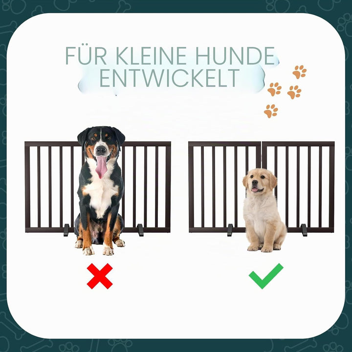 Semiocthome Freistehende Baby- & Haustiergitter aus Bambus, Hunde- und Katzengitter für Türen, Trepp