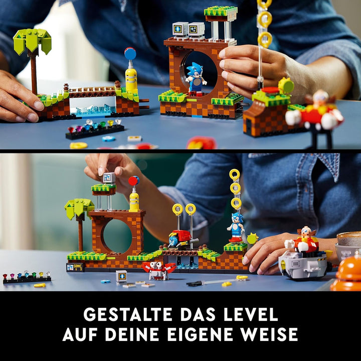 LEGO Ideas 21331 Sonic The Hedgehog – Green Hill Zone Set mit Dr. Eggmann, Egg-Mobil und weiteren Fi