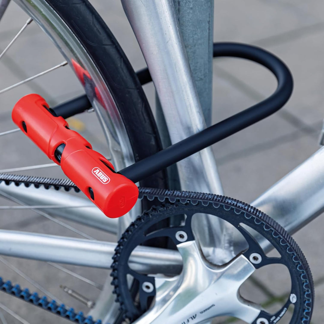 ABUS Bügelschloss Ultimate 420 + USH-Halter + Sicherungskabel Cobra 10/120 - Fahrradschloss-Set - AB