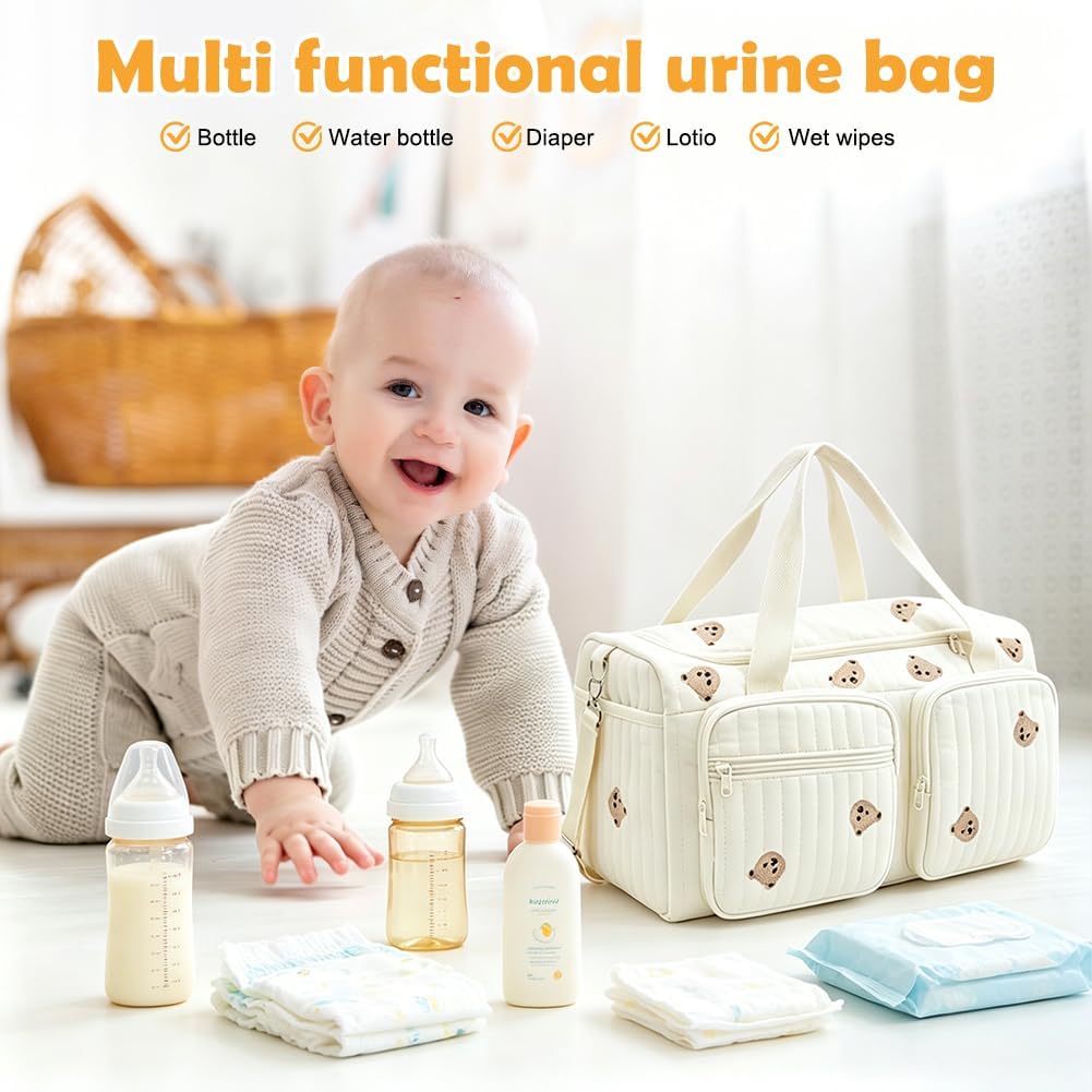 Vielseitige Wickeltasche für Mütter, Baby und Umstandstasche, Wickeltasche Kinderwagen für Mamas, Re