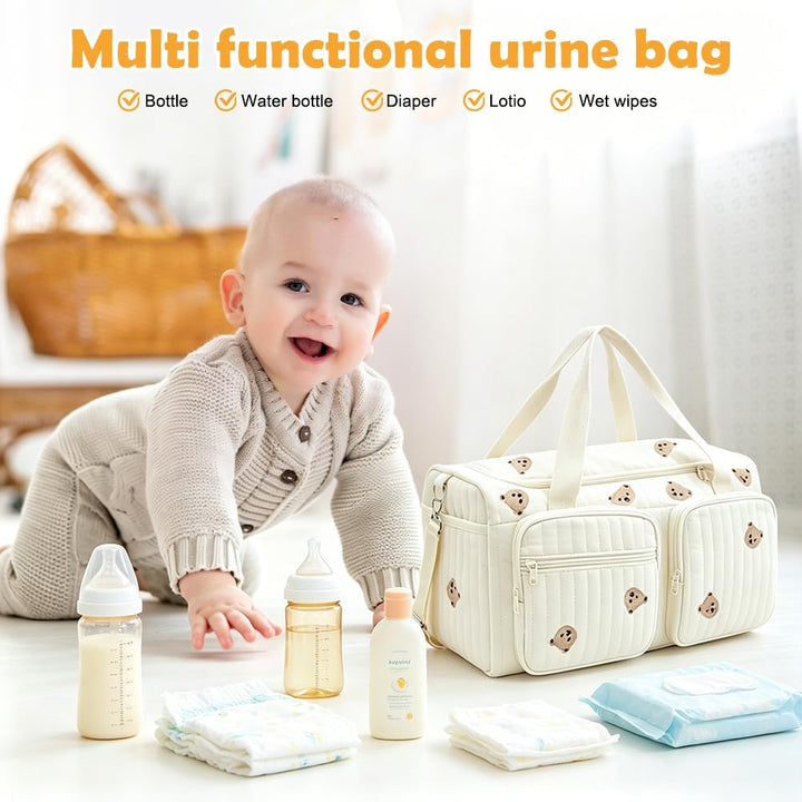 Vielseitige Wickeltasche für Mütter, Baby und Umstandstasche, Wickeltasche Kinderwagen für Mamas, Re