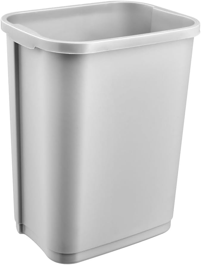 keeeper rasmus 2x Abfallbehälter mit Rolldeckel, 10 l, 25,5 x 19 x 39 cm, Light Silver Silber 2x 10