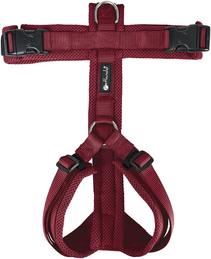 Petlando Hundegeschirr gepolstert, Mesh Y-Comfort, weich, stufenlos verstellbar, besonders leicht &amp;