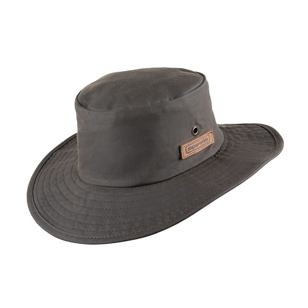 Scippis Westernhut Cowboyhut Oilskin Jack Wetterfest Braun Gr. M