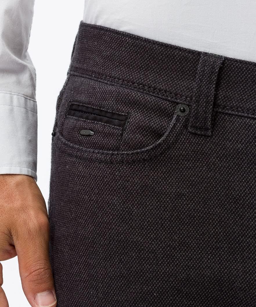 BRAX Herren Jeans Hose Cadiz C Wolloptik Twillstretch Darkblue Kariert 36W / 32L Grau Grau (Anthra 0