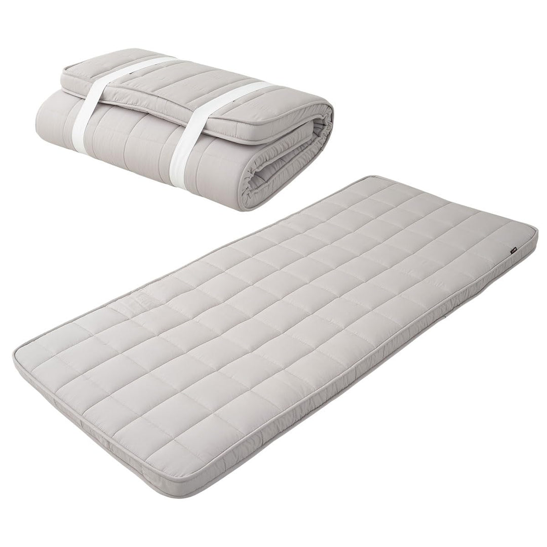 EMOOR Japanische Gepolsterte Futon Matratze Machi 90 x 202 cm Grau, Urethan- und Polyester (Fest) Zw