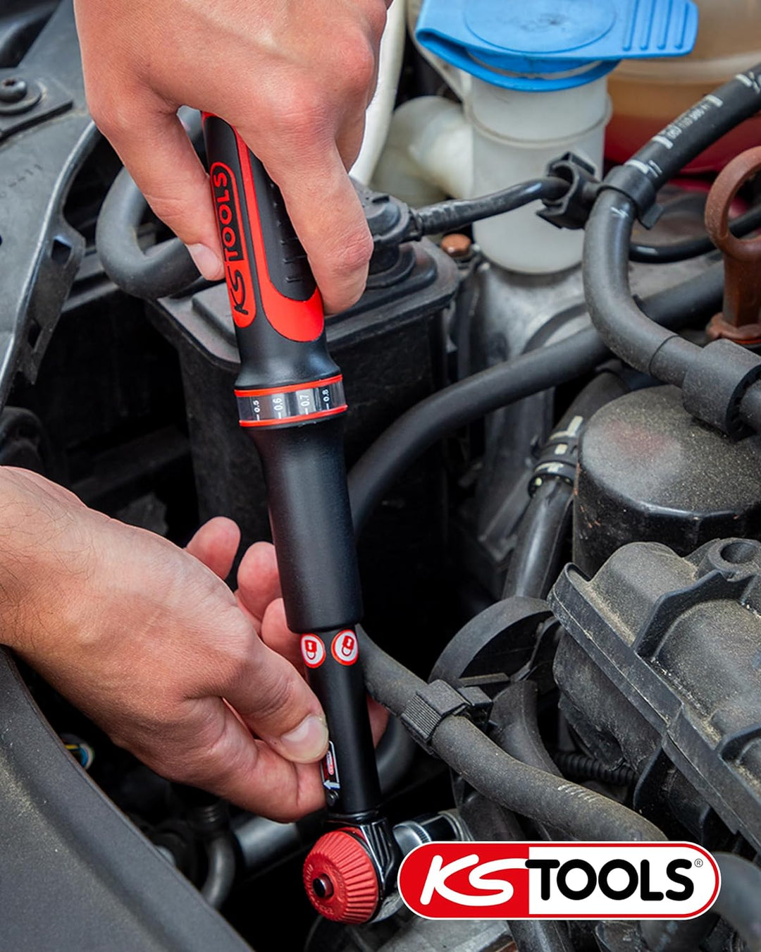 KS Tools Drehmomentschlüssel 1/4" ERGOTORQUE®Precision 516.1402 I 1-5Nm I ±3% Auslösegenauigkeit I R