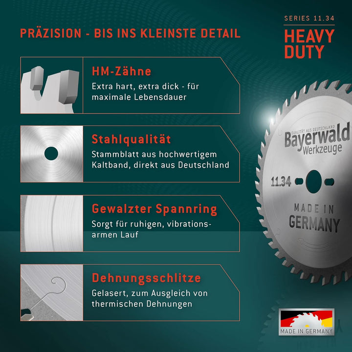 Bayerwald - HM Kreissägeblatt - Ø254 x 2.8/1.8 x 30 (Für Kupfer, Zinn, Holz, Messing etc.) Serie 11.