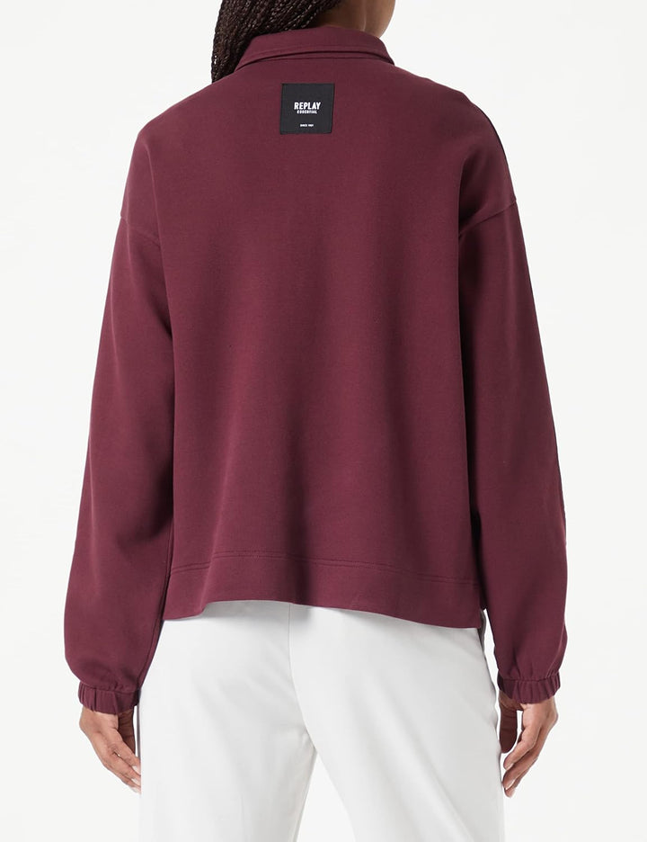 Replay Damen Sweatshirt L 459 Burgundy, L 459 Burgundy