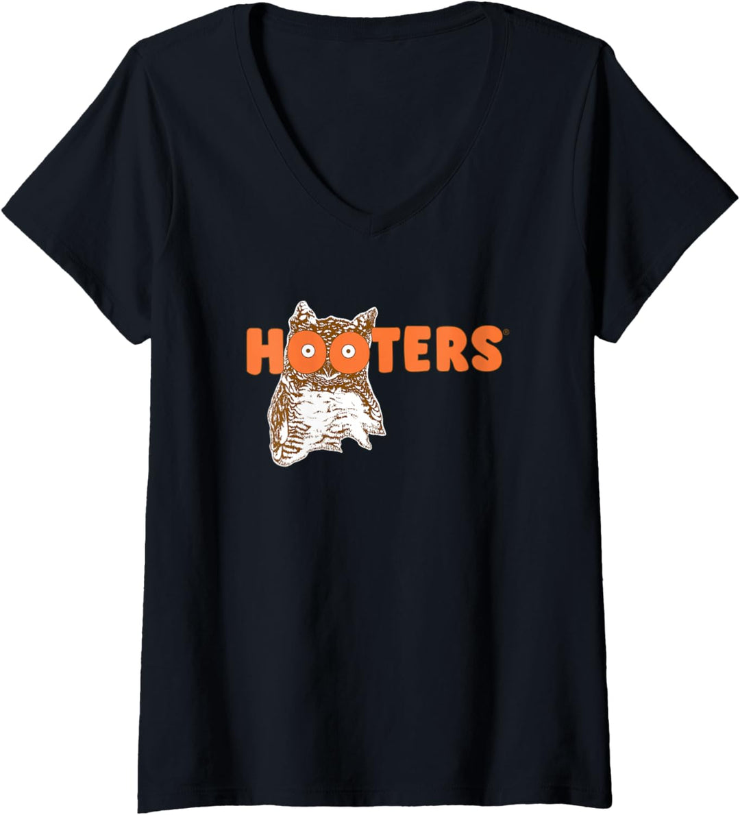 Hooters Throwback-Logo T-Shirt mit V-Ausschnitt