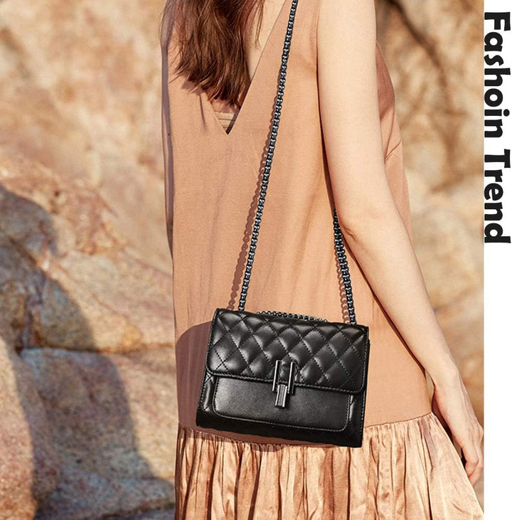 YXBQueen Damen Handtasche Umhängetasche Taschen Leder crossbody bag damen Kleine gesteppte Handtasch