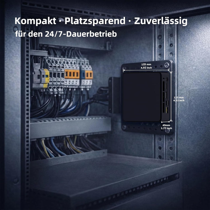 AWOW AK12 Mini-PC, AMD Ryzen 5 R2514 Embedded (4C/8T, bis 3.7 GHz, 15 W), 16 GB DDR4, 512 GB PCIe 3.