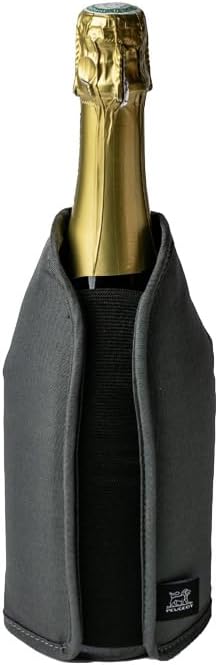 PEUGEOT - Geschenkset Bubbles - Kühlmanschette Frizz Grau + Champagnerverschluss Line Carbon - Perfe