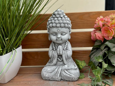 stoneandstyle Steinfigur Buddha Shiva Baby sitzend frostfest Steinguss massiv