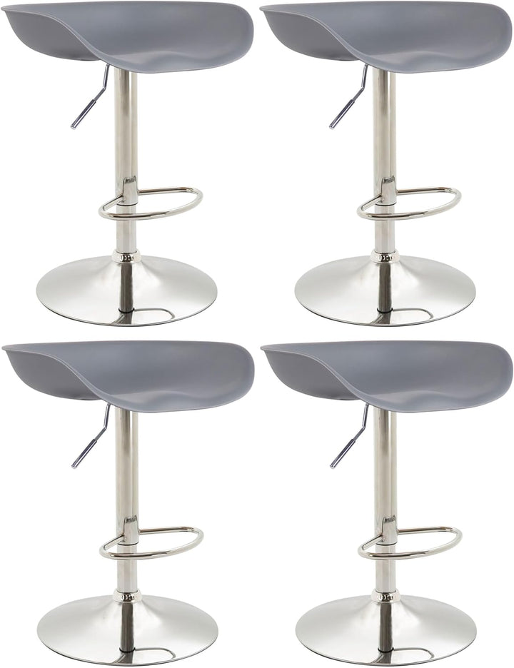 CLP 4er Set Barhocker Anaheim Kunststoff I Thekenhocker Mit Trompetenfuss I Barstühle Mit Fussstütze