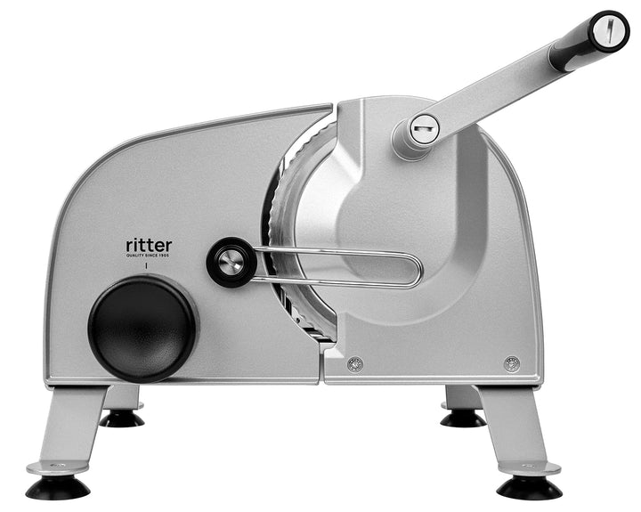 RITTER 107000 manus 3, Vollmetall, silbermetallic Manueller Allesschneider,