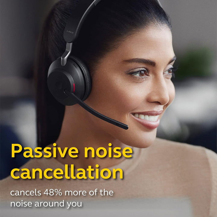 Jabra Evolve2 65 Wireless PC Headset with Charging Stand & Logitech Zone Vibe 100 Leichte, kabellose