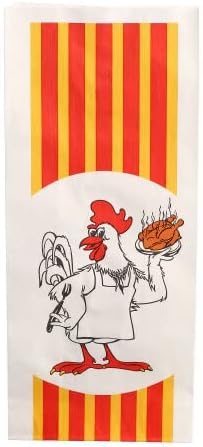 tradingbay24 Hähnchenbeutel, Papier mit HDPE-Einlage 24 cm x 10,5 cm x 5,5 cm Grillhähnchen 1/2 tbU9