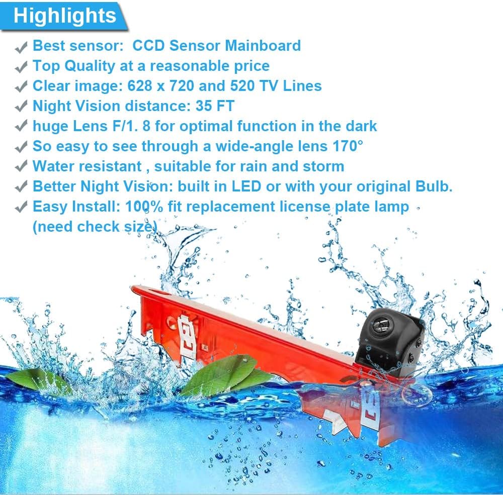 Auto Drittes Dach Original-Bremslicht-Rückfahrkamera, Ersatz für Kangoo II 2007-2021/Benz Citan Tour