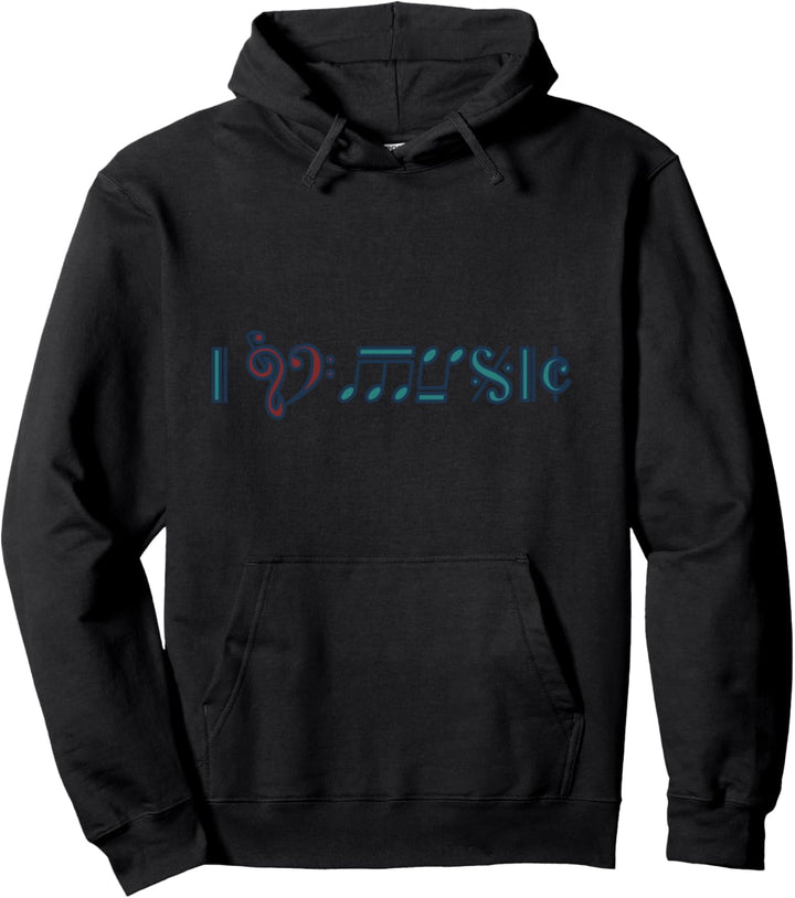 I love Music Musiknoten Musik Notation Pullover Hoodie