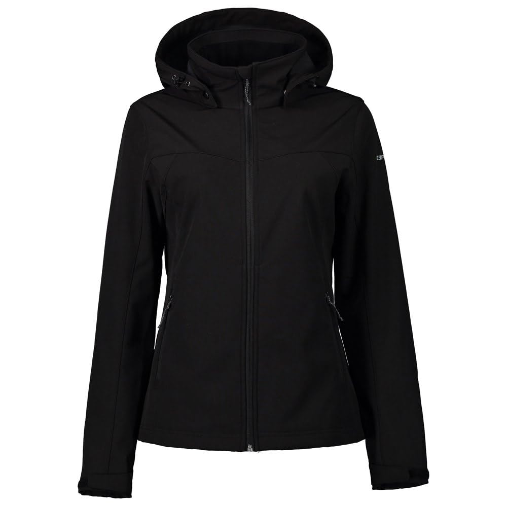 ICEPEAK Damen Brenham Softshell Jacke 34 Schwarz, 34 Schwarz
