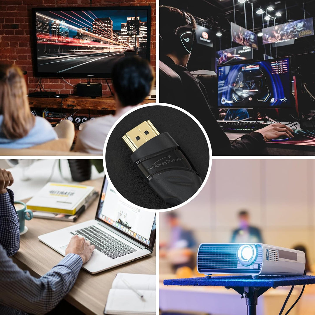KabelDirekt – 4K HDMI-Kabel – 7,5m – In Deutschland entwickelt – Bruchfeste Nylon-Ummantelung (4K@60