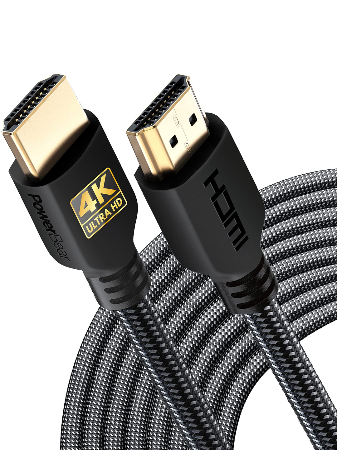 PowerBear 4K HDMI Kabel 9m | 18Gbps Hochgeschwindigkeit HDMI Kabel, geflochtenes Nylon & Goldstecker