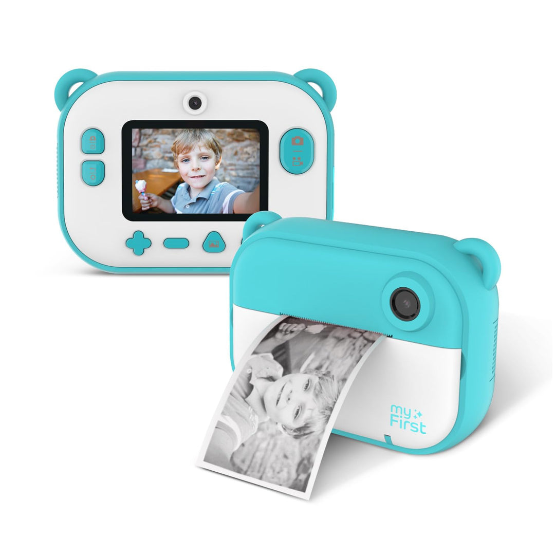 myFirst Camera Insta 2 – Sofortbildkamera für Kinder mit gratis Micro-SD-Karte, Thermopapier, Aufkle