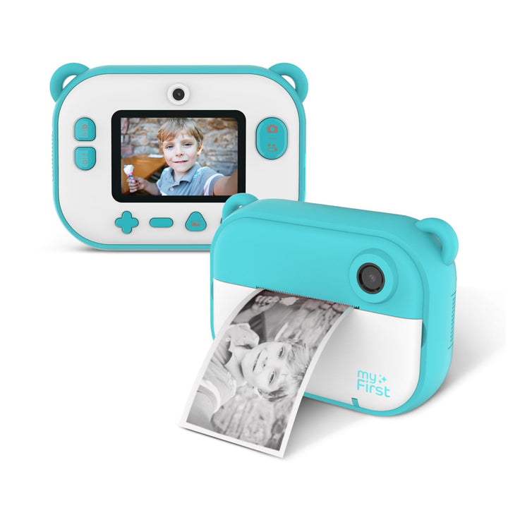 myFirst Camera Insta 2 – Sofortbildkamera für Kinder mit gratis Micro-SD-Karte, Thermopapier, Aufkle