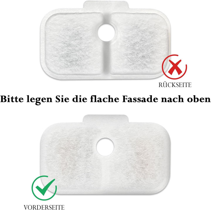 24 Stück Filter Katzenbrunnen, Dockstream Trinkbrunnen für Katze PLWF005, PLWF115, PLWF105, Trinkbru