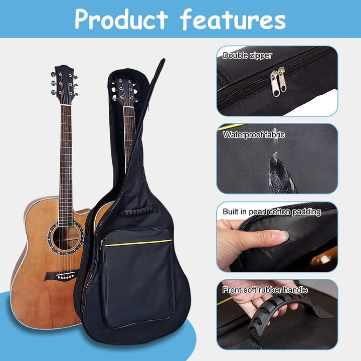 1 Stück Gitarrentasche Akustikgitarre Gig Bag Guitar Case Gitarrentasche in Originalgrösse mit Schul