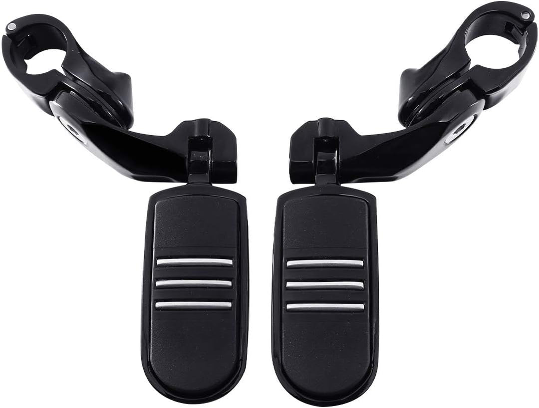 TCMT Highway Pegs 32 mm Universell Schwarze Fussrasten Passend für Electra Road King Street Glide To