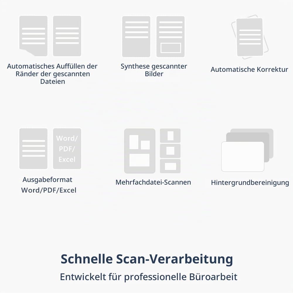 Dokumentenscanner Kamera USB 8MP: A3 Buchscanner OCR tragbar für Lehrer | Flachbett Scanner Visualiz