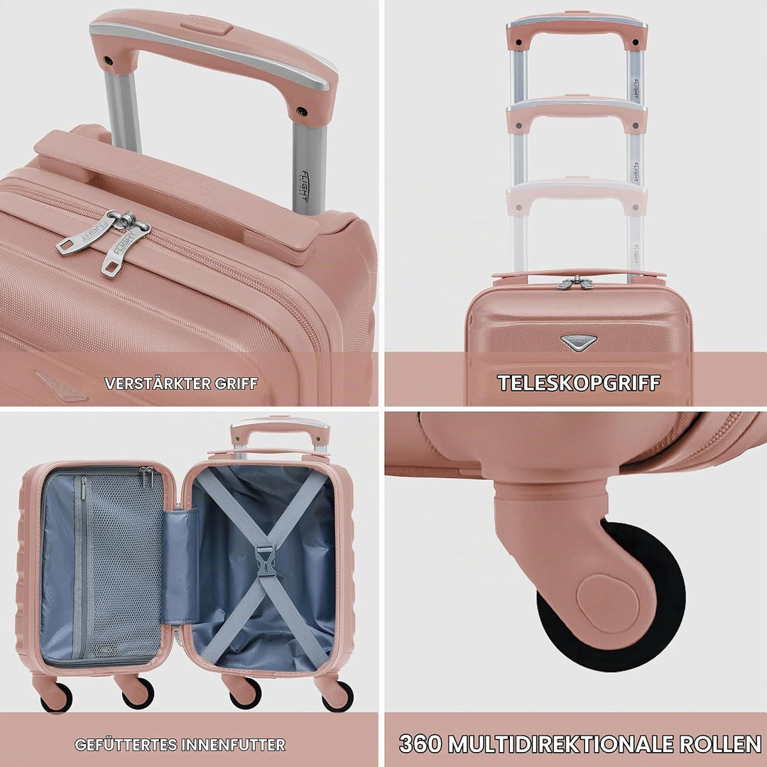 Flight Knight Leichte 4-Rad-abs-hartschalenkoffer Handgepack, Zugelassen Fur Uber 100 Fluggesellscha