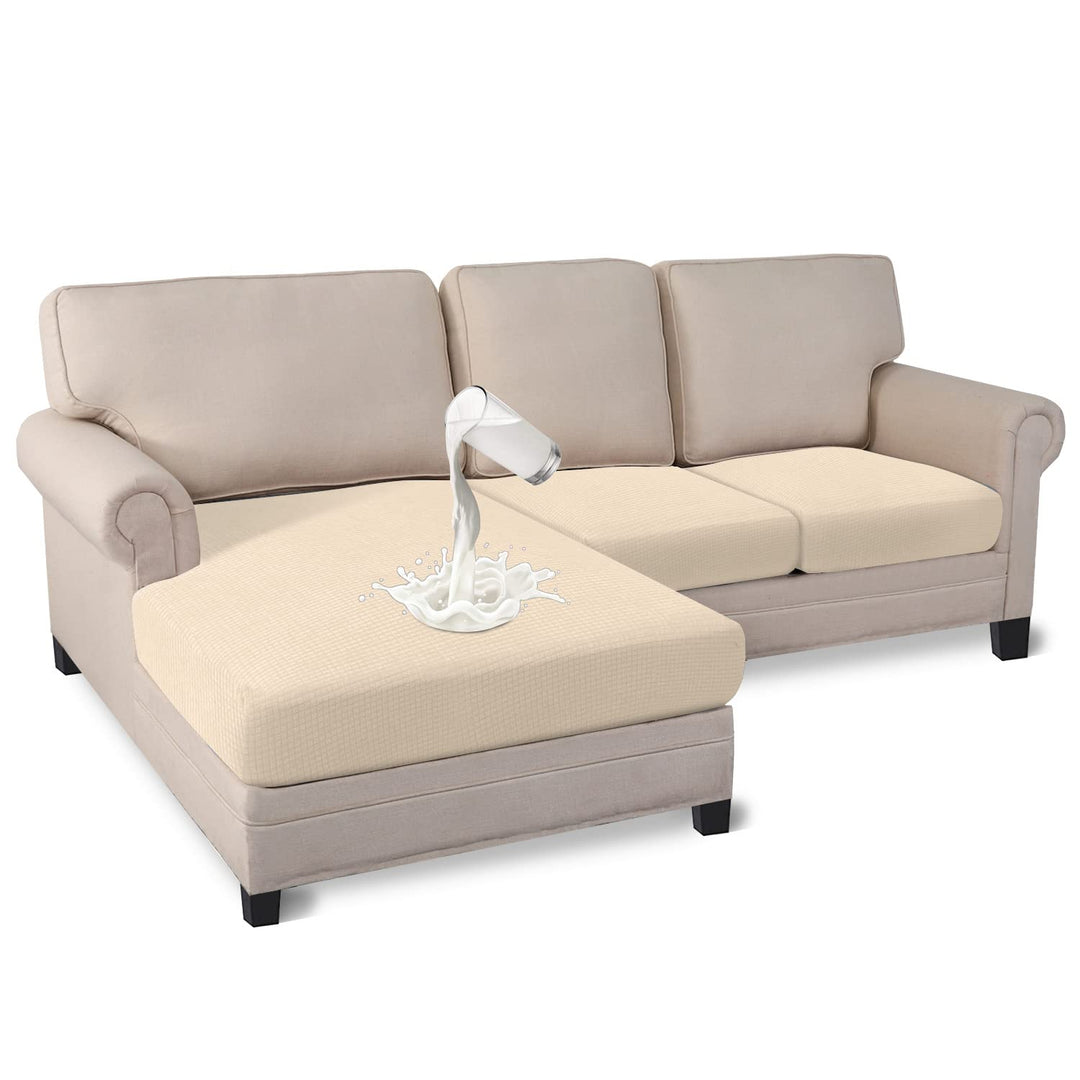 Granbest Premium Wasserabweisend 3 Stück Sektionssofa Sitzkissen Abdeckung Chaise Lounge Sofa Protec