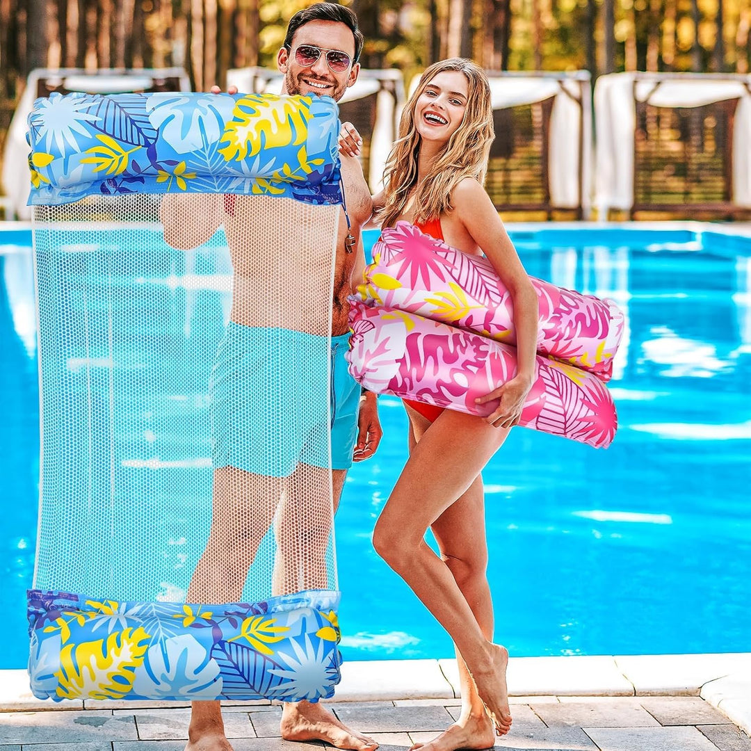 Elidepe Luftmatratze Pool, XL Pool Spielzeug Luftmatratze Wasser, 2 Stück PoolZubehör Spass Erwachse