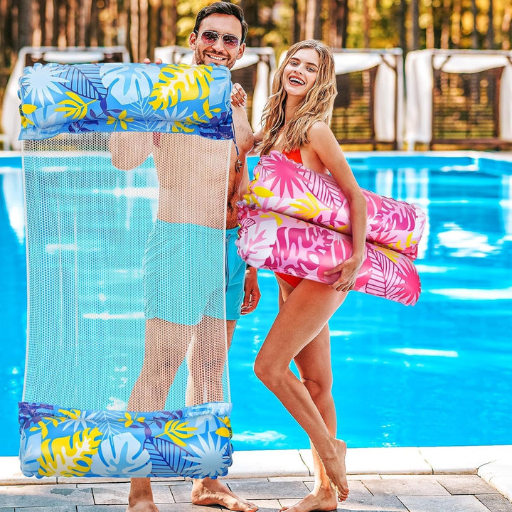 Elidepe Luftmatratze Pool, XL Pool Spielzeug Luftmatratze Wasser, 2 Stück PoolZubehör Spass Erwachse