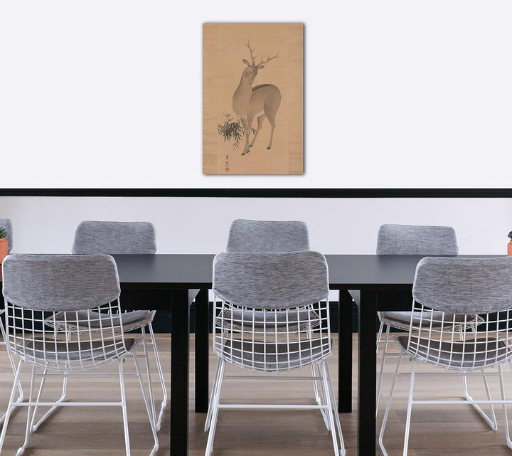 Printed Paintings Leinwand (60x80cm): Suzuki Kiitsu - Hirsch 60x80 cm, 60x80 cm