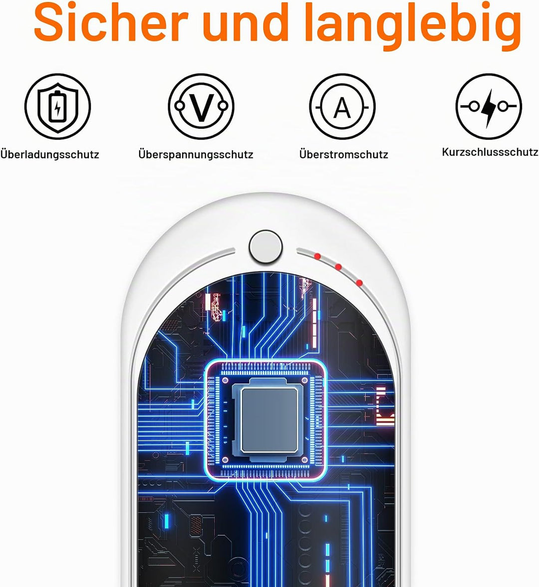 Handwärmer Elektrisch USB Wiederaufladbar Powerbank 5200mAh, Tragbar Taschenwärmer Wiederverwendbar