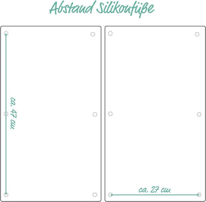 Zeller 26308 Herdabdeck-/Schneideplatten Lovely Kitchen Glas dekor 30 x 52 x 1 cm 2 Einheiten 30x52x