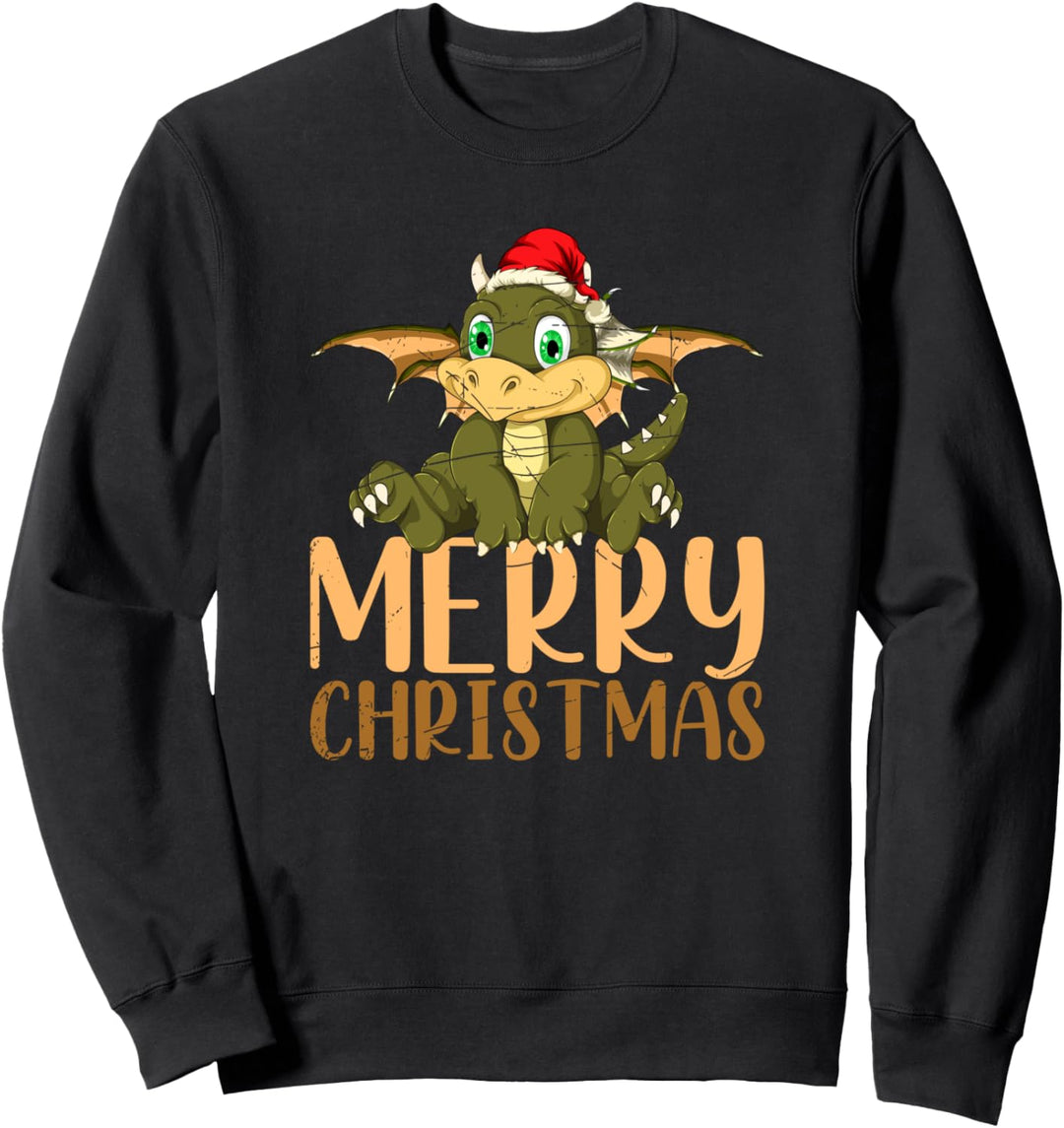 Weihnachten Geschenkidee für Jungs Mädchen Drache Sweatshirt