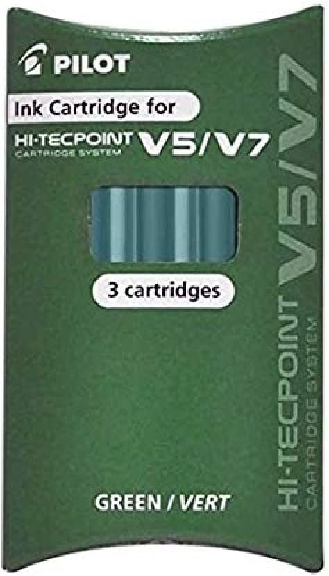 Pilot Ersatzminen für V5/V7 Kartusche System Tinte Tintenroller Pack Of 12 (36 Refills) grün, grün