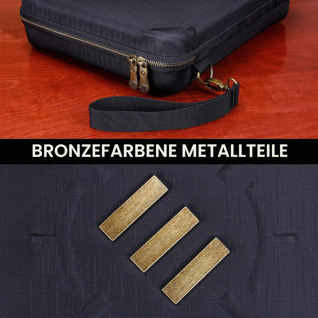 ENHANCE RPG-Organizer-Etui – DND-Ordner mit integriertem Charakterbogenhalter, Würfelrollbereich, he