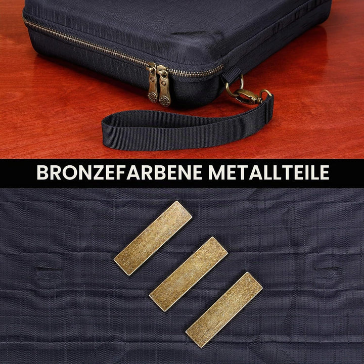 ENHANCE RPG-Organizer-Etui – DND-Ordner mit integriertem Charakterbogenhalter, Würfelrollbereich, he