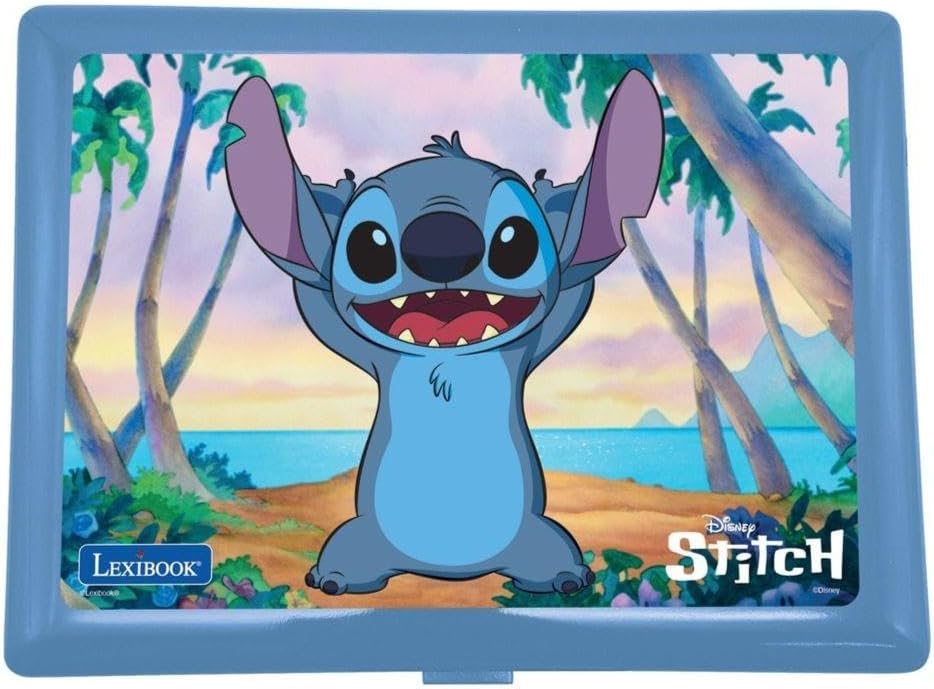 Lexibook, Disney Stitch, zweisprachiger deutsch/englischer Lerncomputer, Spielzeug für Kinder mit 12