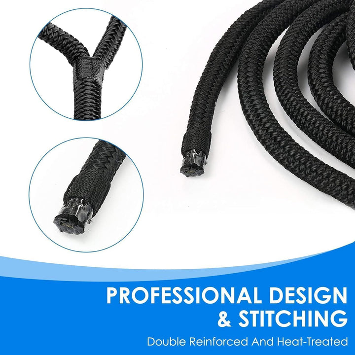BOOMSTART 4 Stück Boot Seil 16mm Festmacherleine mit Auge Nylon Doppelt Geflochten Fenderseil Dock L
