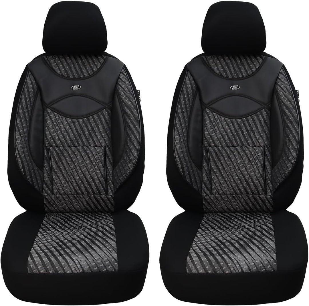 BREMER SITZBEZÜGE Mass Sitzbezüge Schonbezüge für Toyota Verso 3 115 115 - Schwarz/Grau Muster, 115