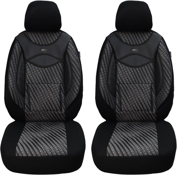 BREMER SITZBEZÜGE Mass Sitzbezüge Schonbezüge für Toyota Verso 3 115 115 - Schwarz/Grau Muster, 115