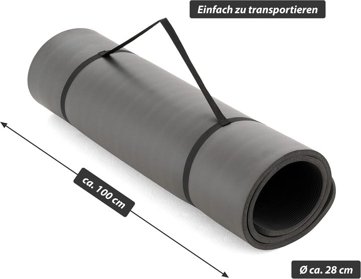 Yogamatte - 190x60x1,5 cm oder 190x100x1,5 cm, mit Tragegurt, Phthalatfrei, Rutschfest, Farbwahl - G